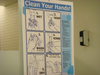 サンフランシスコの手洗いポスター